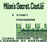 Milon's Secret Castle screenshot 4 for GameBoy